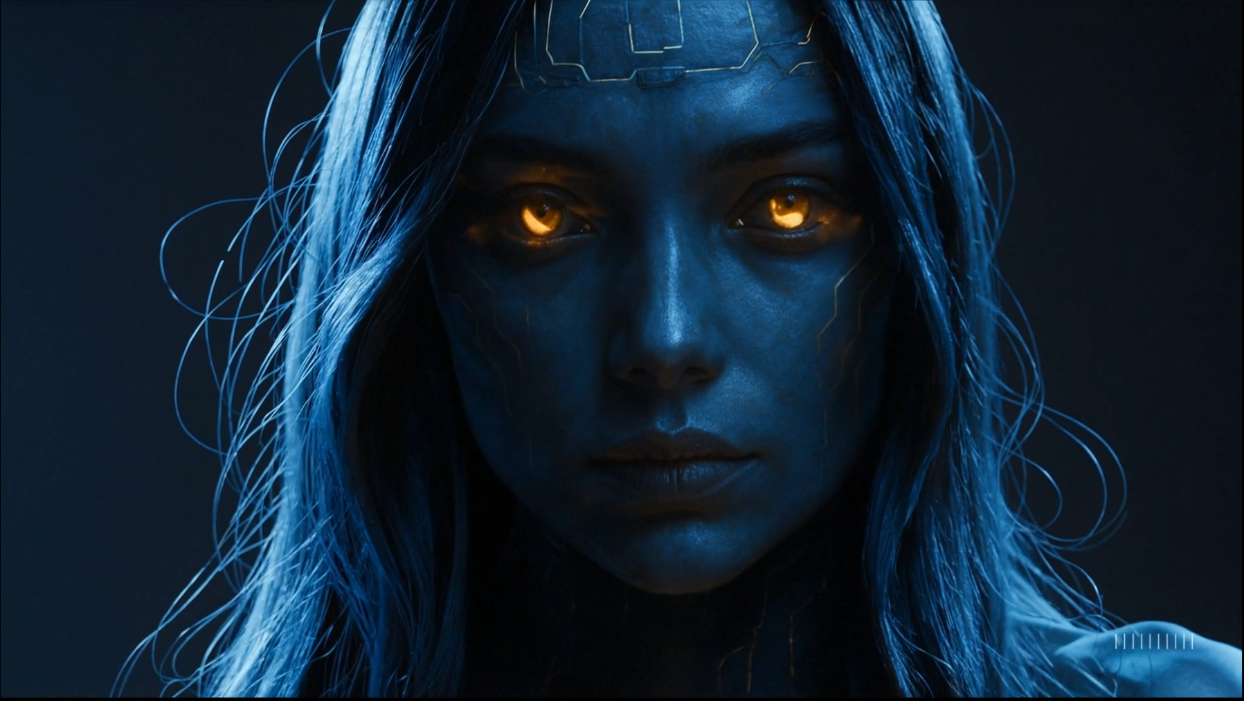 Xenia luminous symbolic portrait